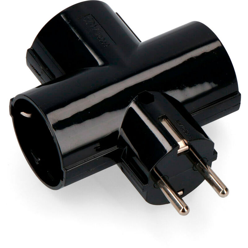 foto del prodotto fissa tripla 2p t tipo f 16 bakelite nera 16 16a 250vfralatn compfralatn