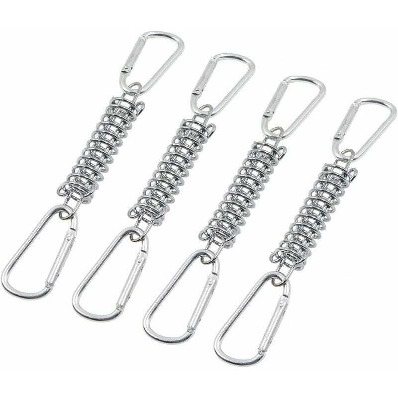 foto del prodotto fissaggio per tende da sole a molla con fibbia fissaggi per tende da sole accessori in acciaio inossidabile con 4 molle elicoidali 8 moschettoni