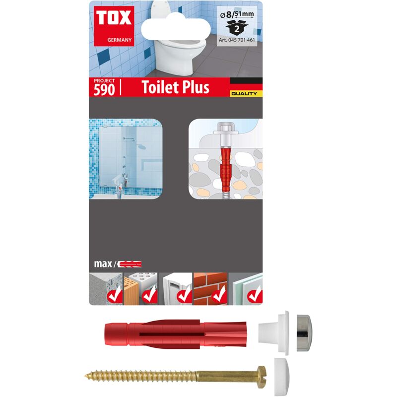 foto del prodotto fissaggio wc toilet plus, 2 pz, 045701461 tox