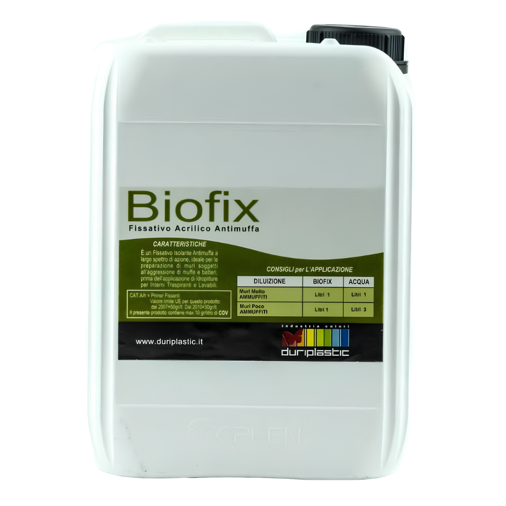 foto del prodotto fissativo bonificante sanificante biofix barriera protettiva antimuffa antialga *** formato 5 lt, confezione 1
