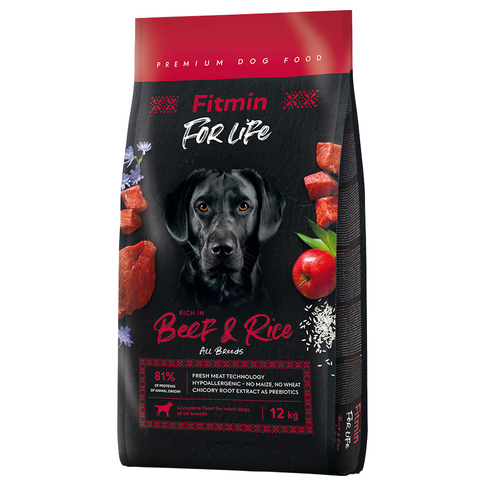 foto del prodotto fitmin dog for life manzo e riso 12 kg