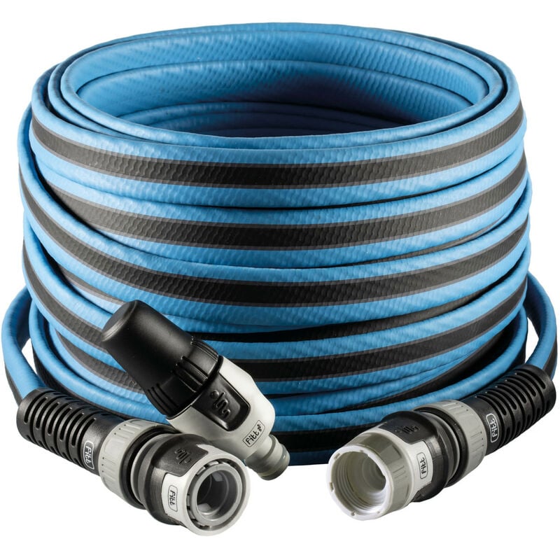 foto del prodotto fitt force 15 m, tubo acqua per irrigazione giardino, leggero, resistente e compatto, per uso intensivo, con lancia, colore blu, 43 co2e