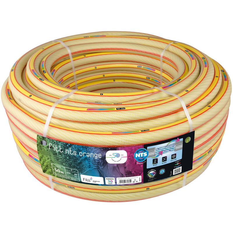 foto del prodotto fitt nts orange 3 4 19mm 50 m tubo arancione per irrigazione da giardino, robusto e malleabile, per uso intensivo