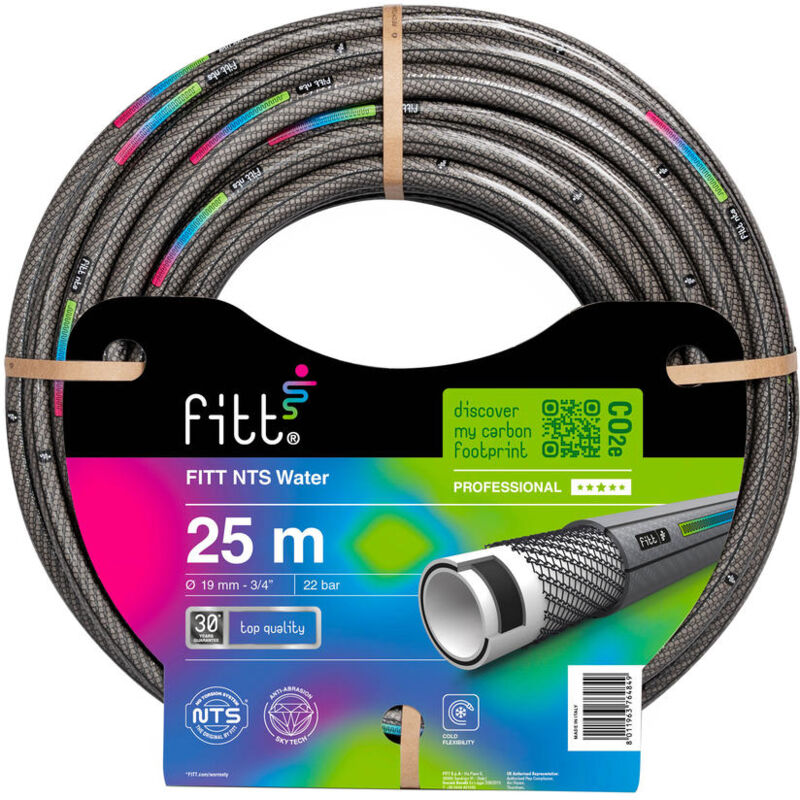 foto del prodotto fitt nts water 3 4 19mm 25 m tubo per irrigazione giardino, per uso intensivo e professionale