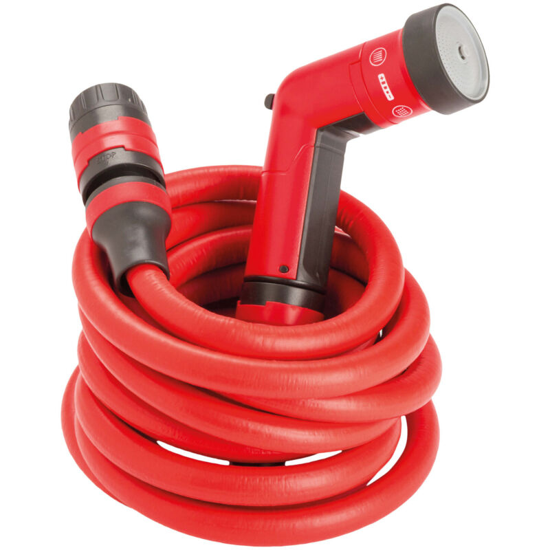 foto del prodotto fitt yoyo bag 10 m, tubo da giardino estensibile con pistola multigetto e borsa contenitore per riporlo, colore rosso