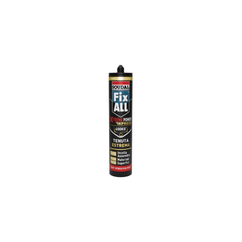 foto del prodotto fix all x treme power adesivo sigillante rapido tenuta estrema bianco 280 ml soudal