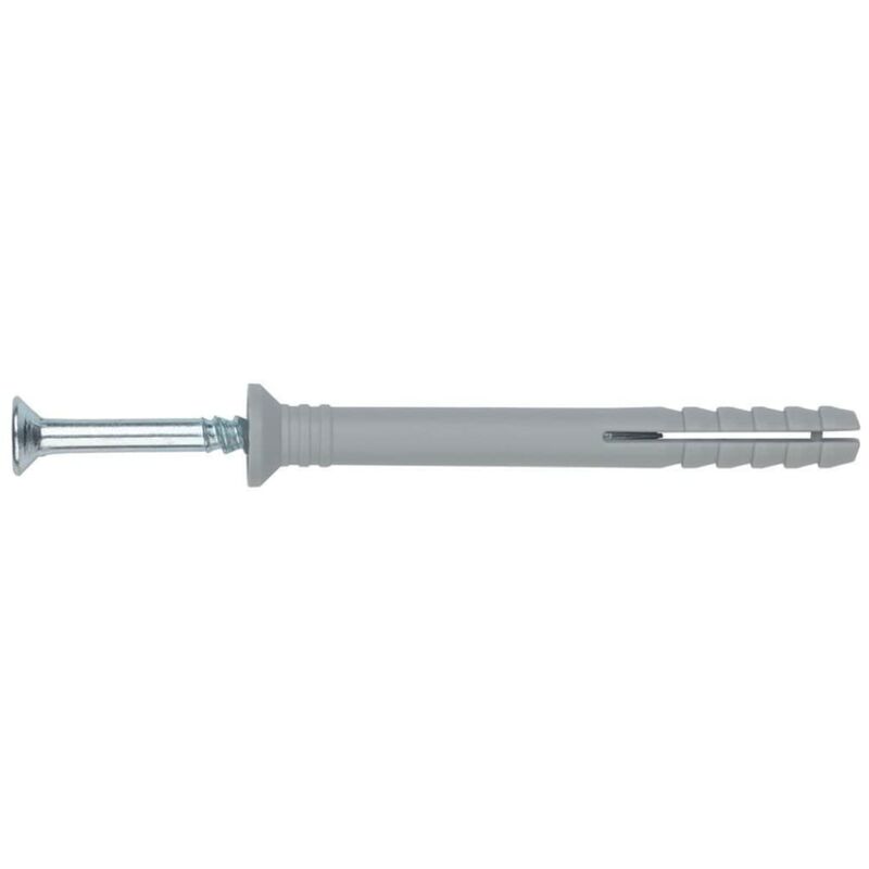foto del prodotto fixing systems tc ca tasselli chiodabili preassemblati con vite filettata e testa svasata zincata, poliammide 6.6, 8 x 120 mm, diametro 8 mm
