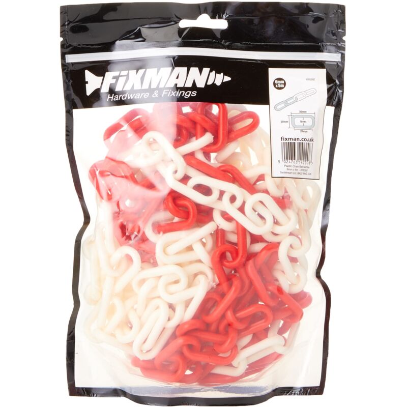 foto del prodotto fixman 615292 catena, bianco, 6 mm x 5 m