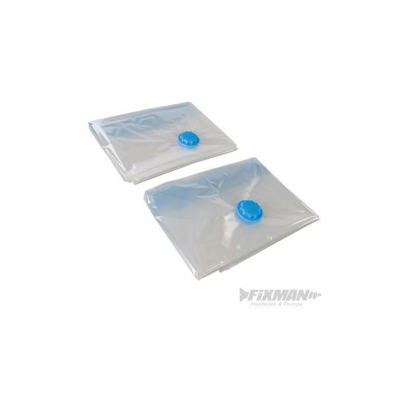 foto del prodotto fixman sacchetti salvaspazio riutilizzabili per biancheria asciugamano abbigliamento 2 pezzi 1300 x 1100 mm