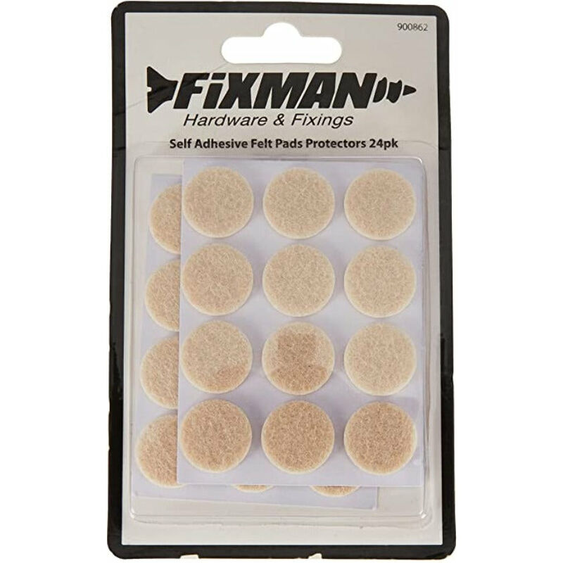 foto del prodotto fixman set di feltrini autoadesivi 24 p.zi per protezione pavimenti,armadi,cassetti ecc.