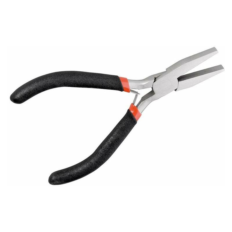 foto del prodotto fixpoint 77094 pinza a punta piatta semicircolare di con ganasce appiattite e lisce, 125 mm lunghezza