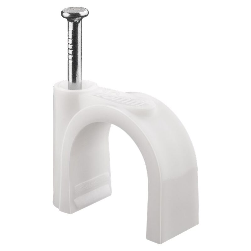 foto del prodotto fixpoint chiodini fissacavo 16 mm, bianco, fissaggio per cavi con diametro fino a 16 mm. diametro 16 mm