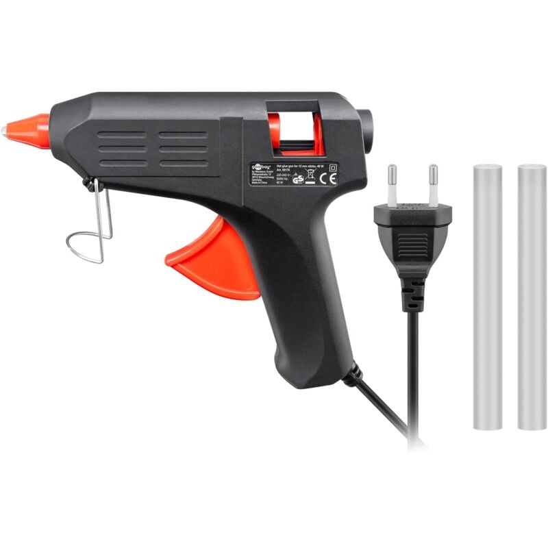 foto del prodotto fixpoint pistola per colla a caldo per stick da 11 12 mm, 20 w, incl. 2 stick di colla, 2 stick di colla inclusi.