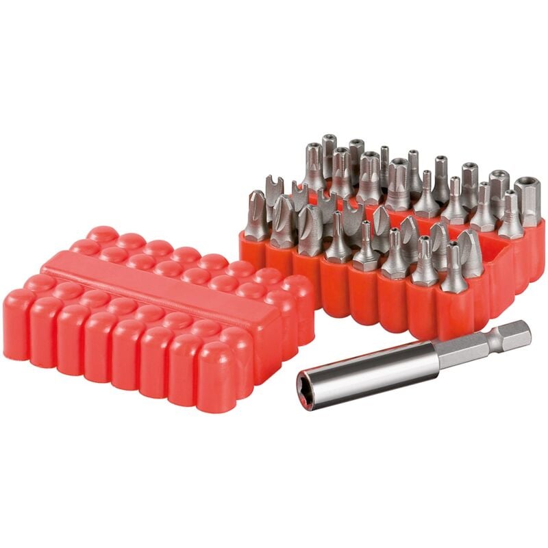 foto del prodotto fixpoint set di punte, 33 pezzi, set di bit per avvitatori a batteria e chiavi a cricchetto.