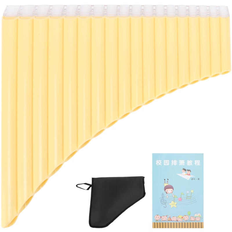 foto del prodotto fl te de pan, 18 tuyaux fl te de pan d butant, instrument de tuyaux de pan cl c avec sac de transport en carton pour enfants adultes d butants