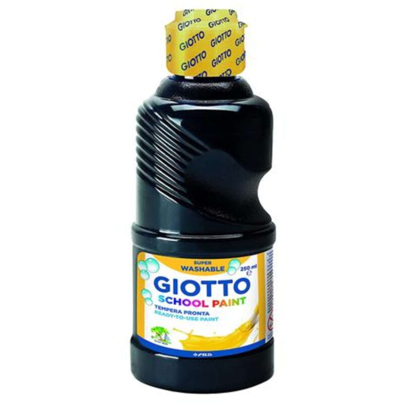 foto del prodotto flacone 250ml tempera nero lavabile