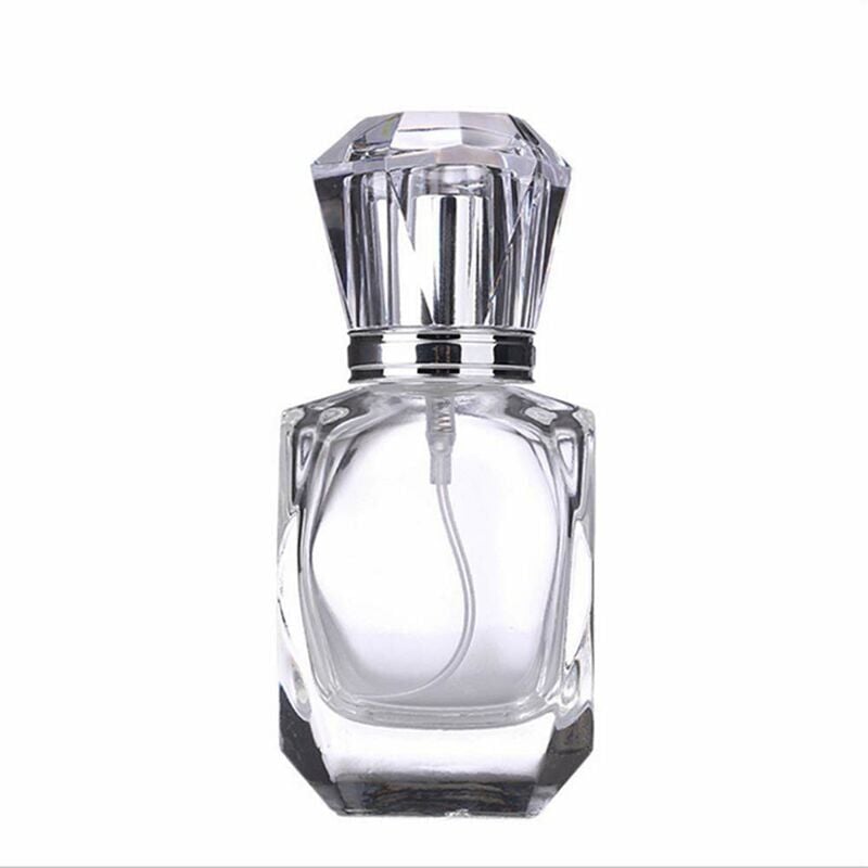 foto del prodotto flacone da 30 ml 1 oz di profumo ricaricabile, flacone spray in vetro, atomizzatore, profumo in vetro trasparente spesso, flacone vuoto, flacone