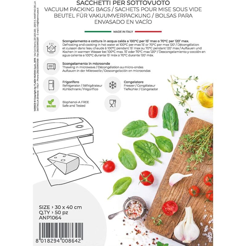 foto del prodotto flaem sacch sottovuoto 30x40cm 50pz anp1064