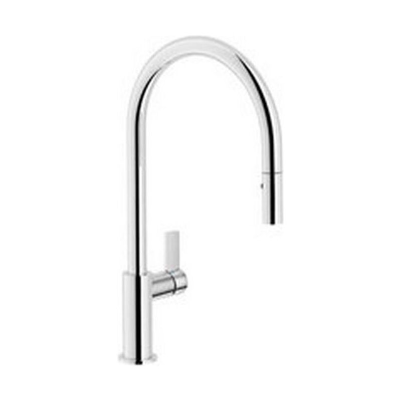 foto del prodotto flag rubinetto cucina con doccia estraibile con bocca girevole codice prod fl96137cr nobili
