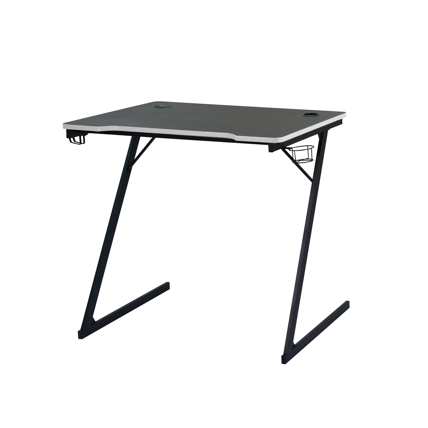 foto del prodotto flame scrivania gaming 80x50x75h cm nero e bianco