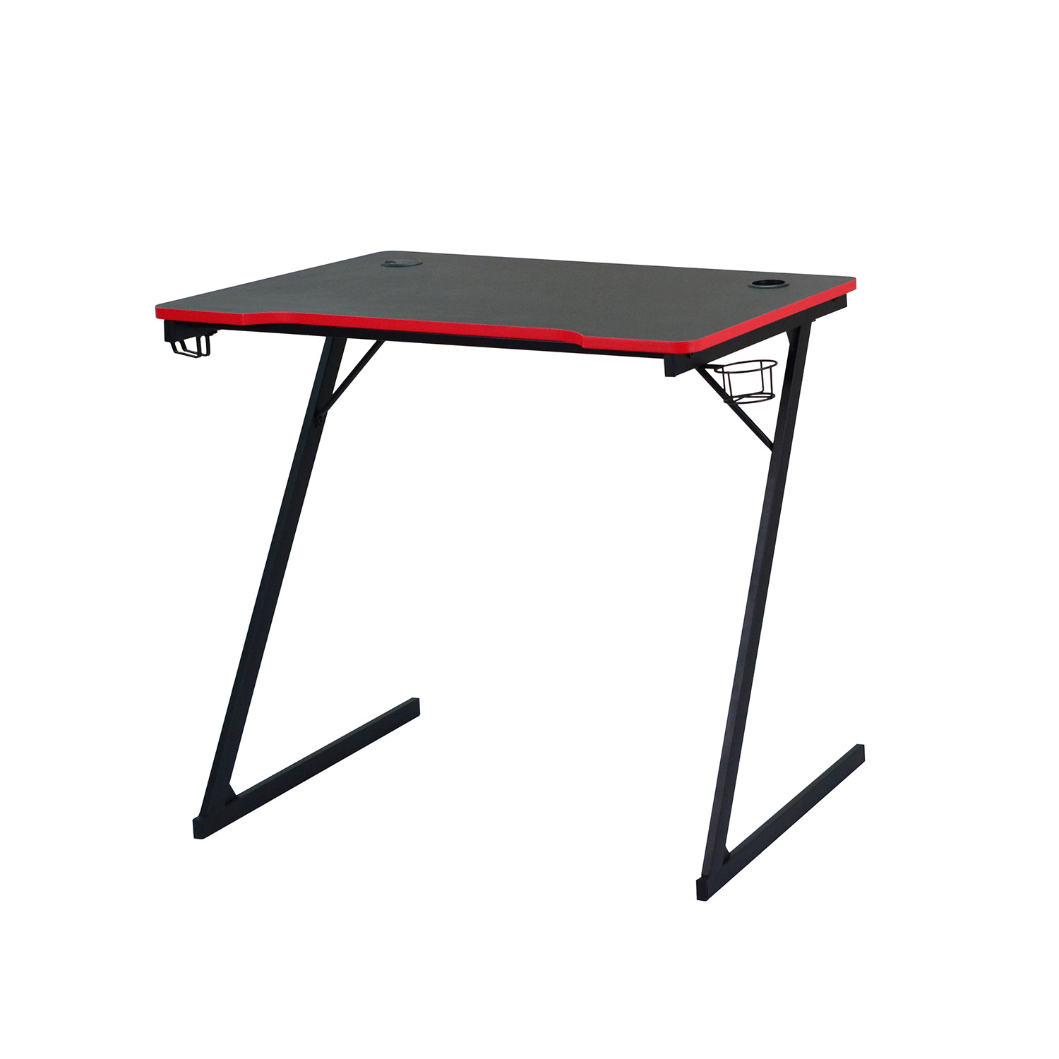 foto del prodotto flame scrivania gaming 80x50x75h cm nero e rosso