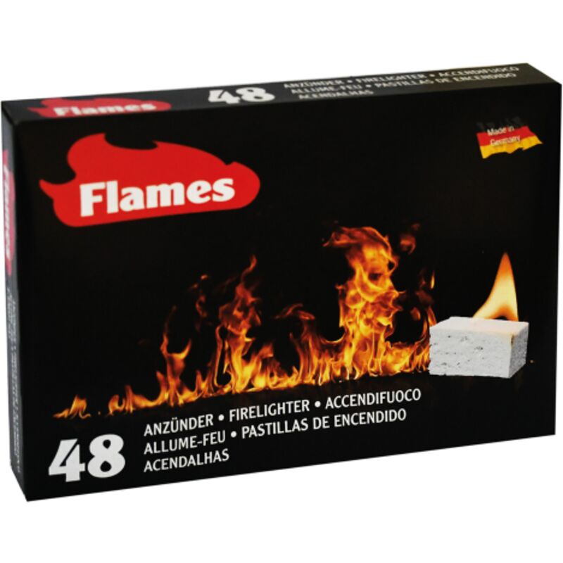 foto del prodotto flames accendifuoco 'flames' 48 cubi 25 pz df 700829