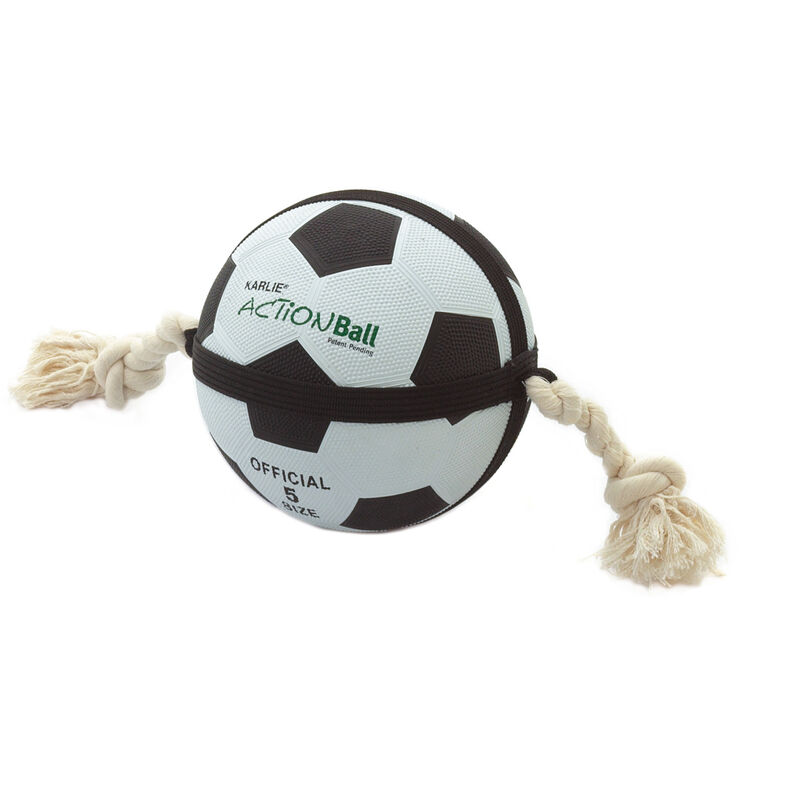 foto del prodotto flamingo k f action ball black black white soccer ball white