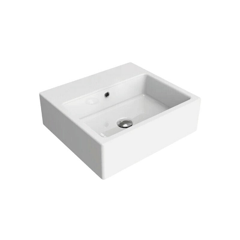 foto del prodotto flaminia acqualight lavabo 50 cm. da appoggio o sospeso, con troppopieno, bianco 5058