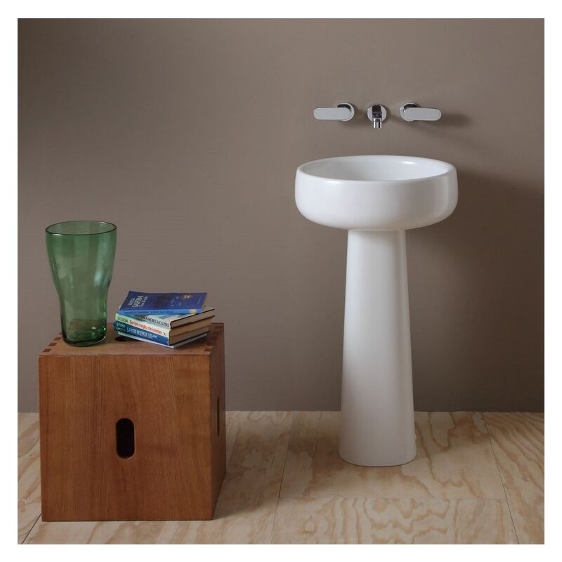 foto del prodotto flaminia colonna in ceramica per lavabi bonola colore latte opaco