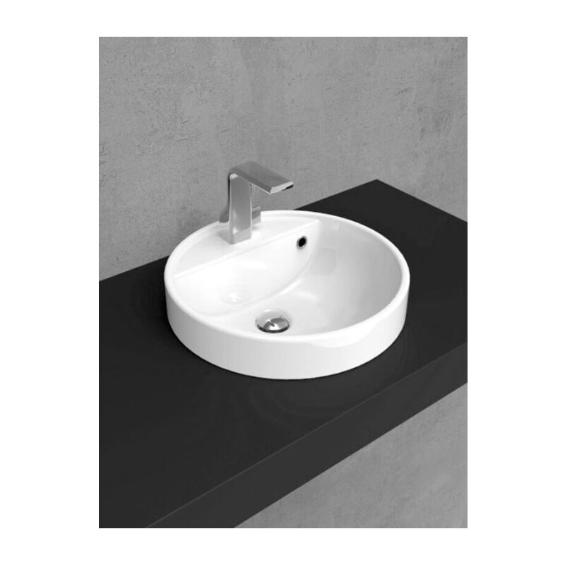 foto del prodotto flaminia lavabo bianco incasso monoforo twin set 42