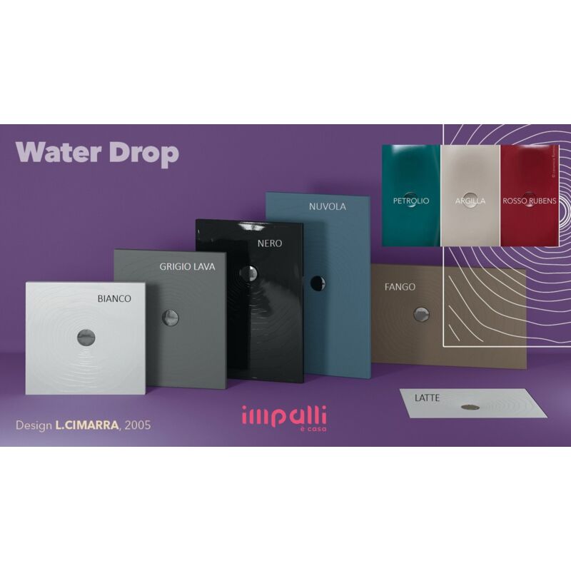 foto del prodotto flaminia piatto doccia 70 100 water drop colore latte opaco
