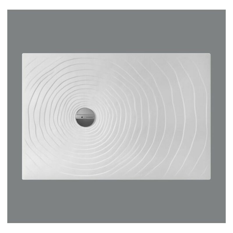 foto del prodotto flaminia piatto doccia 80x120 h.5 5 in ceramica bianco lucido water drop