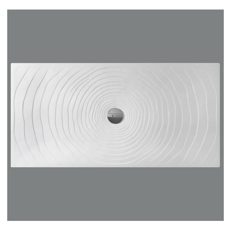 foto del prodotto flaminia piatto doccia 80x160 h.5 5 in ceramica bianco lucido water drop