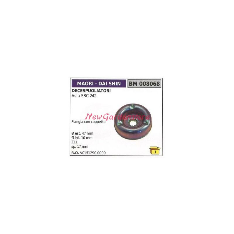 foto del prodotto flangia con coppetta coppia conica maori decespugliatore 008068