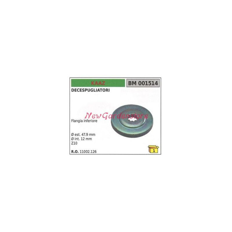 foto del prodotto flangia inferiore coppia conica kaaz decespugliatore 001514