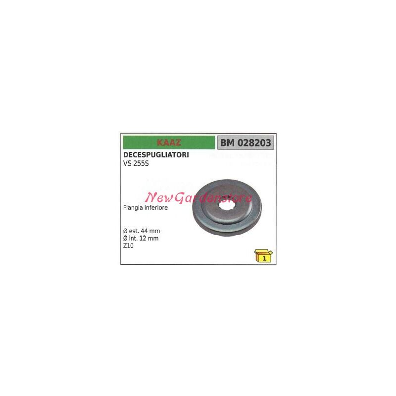 foto del prodotto flangia inferiore coppia conica kaaz decespugliatore vs 255s 028203