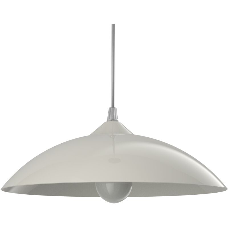 foto del prodotto flash sospensione, 1x e27, max 42w, metallo, bianco lucido, d.30cm lumicom