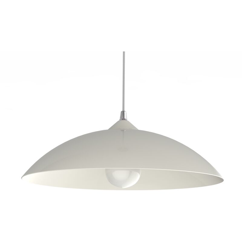 foto del prodotto flash sospensione, 1x e27, max 42w, metallo, glos white, d.40cm lumicom