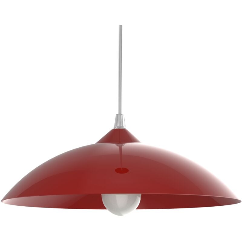 foto del prodotto flash sospensione, 1x e27, max 42w, metallo, rosso lucido, d.30cm lumicom