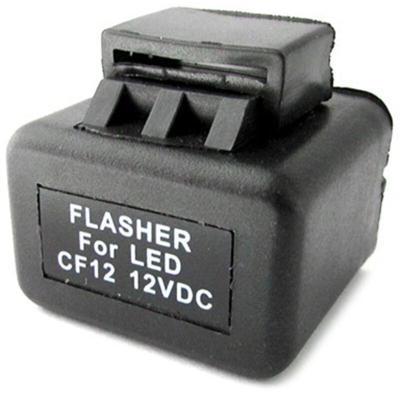 foto del prodotto flasher led lampeggiatore rele relay per frecce led moto e auto americane 12v 2 spine cf12