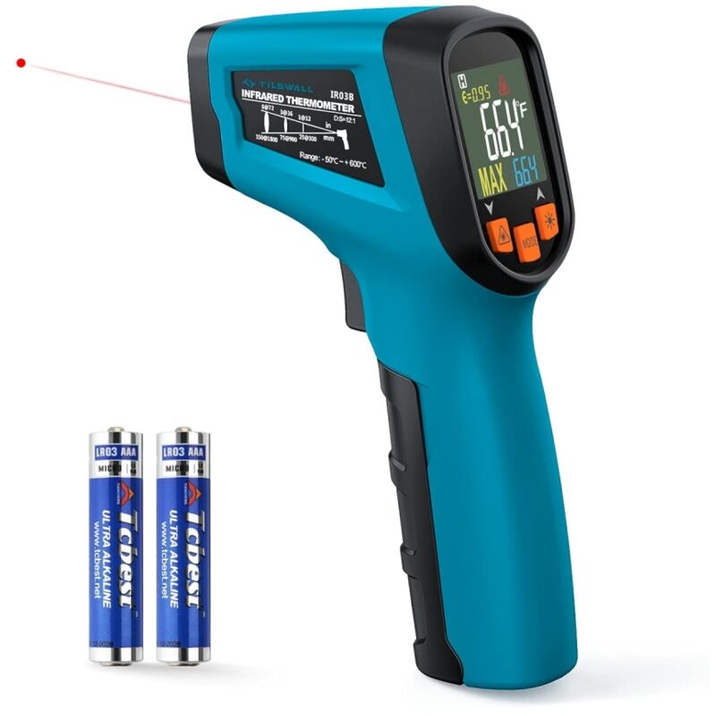 foto del prodotto flasidu termometro a infrarossi tilswall per uso non umano 50 c a 600 c termometro a laser digitale a infrarossi con display lcd
