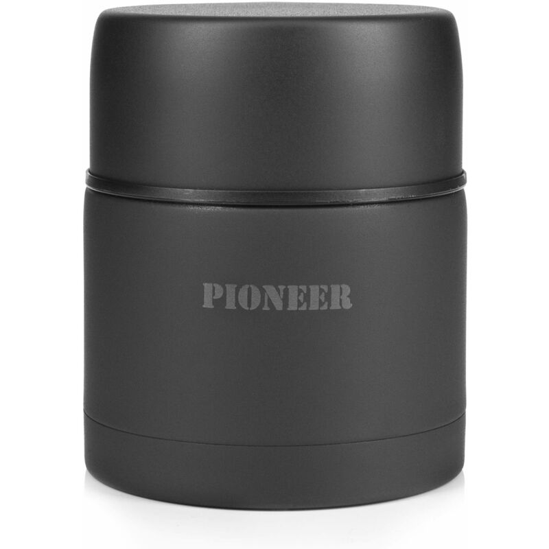 foto del prodotto flasks borraccia termica sottovuoto a prova di perdite, acciaio inossidabile, nero, 500ml 0.5l pioneer