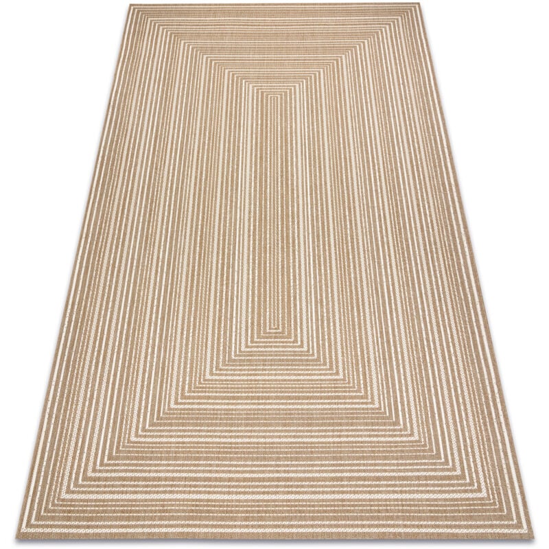 foto del prodotto flat 48962265 tappeto in sisal geometrico colore paglia beige naturale, corda beige 160x230 cm