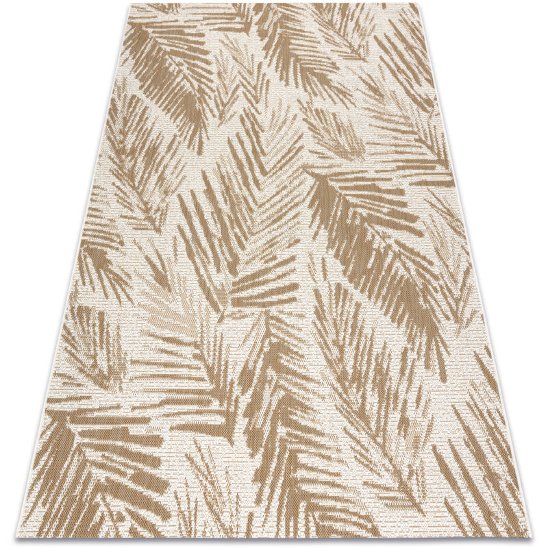 foto del prodotto flat 48977256 tappeto in sisal foglie di palma - colore paglia beige naturale, corda beige 80x150 cm