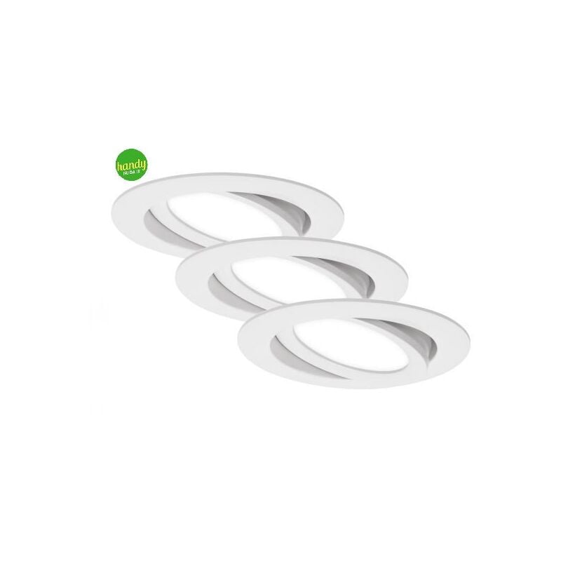 foto del prodotto flat in set 3 incasso briloner 10,6cm 4000k 7w bianco