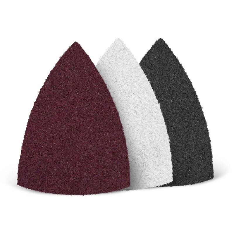 foto del prodotto fleece velli abrasivi, 150 x 100 mm, p. levigatrici a delta, vello di fibra 10 pz. , fine ca. g 180 menzer
