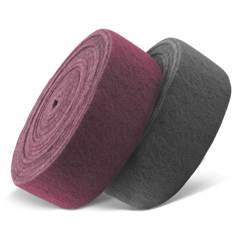 foto del prodotto fleece vello abrasivo in rotolo, 115 mm x 10 m, p. levigatrici manuali, vello di fibra 1 pz. , media ca. g 120 menzer
