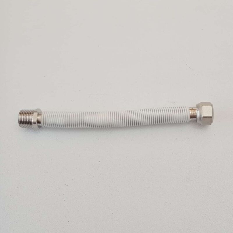 foto del prodotto flessibile acciaio inox rivestito mf 1 2 pollice allungabile da 20 a 40cm circa