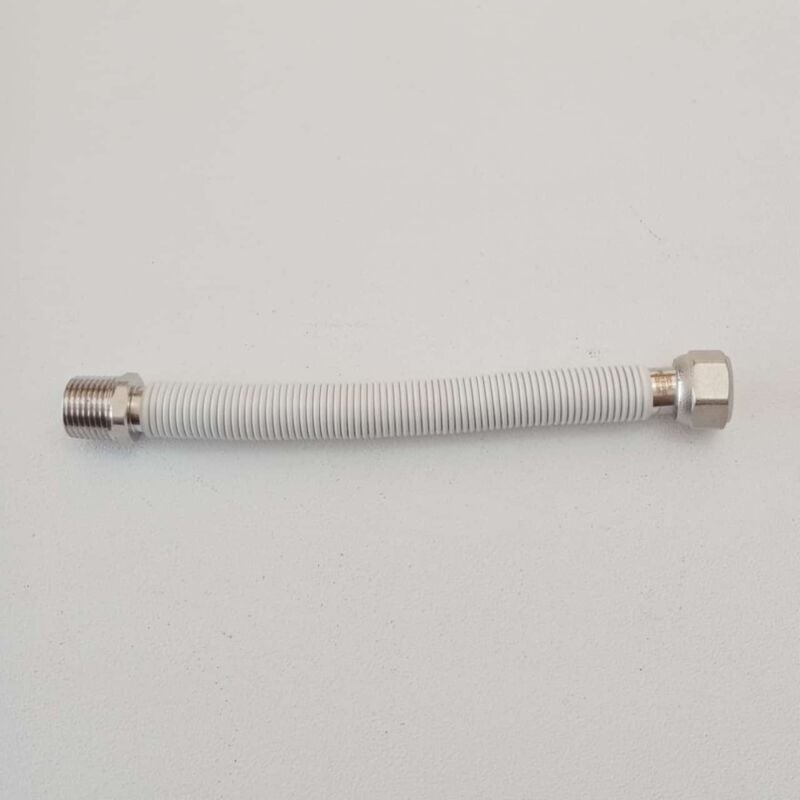 foto del prodotto flessibile acciaio inox rivestito mf 3 4 pollice allungabile da 10 a 20cm circa