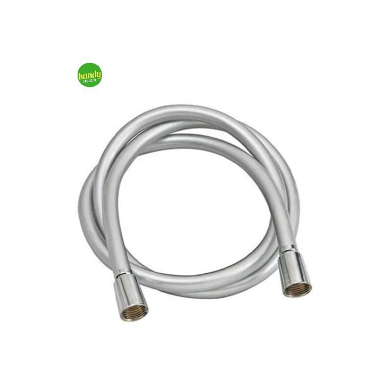 foto del prodotto flessibile doccia in pvc cromato con doppio attacco conico modello silver cm 200 ambra bathroom